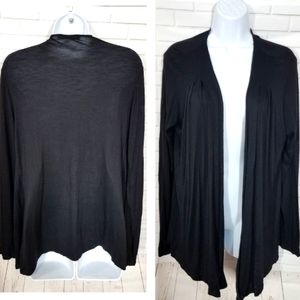 M&S Woman Black Open Cardigan Long Sleeve Top